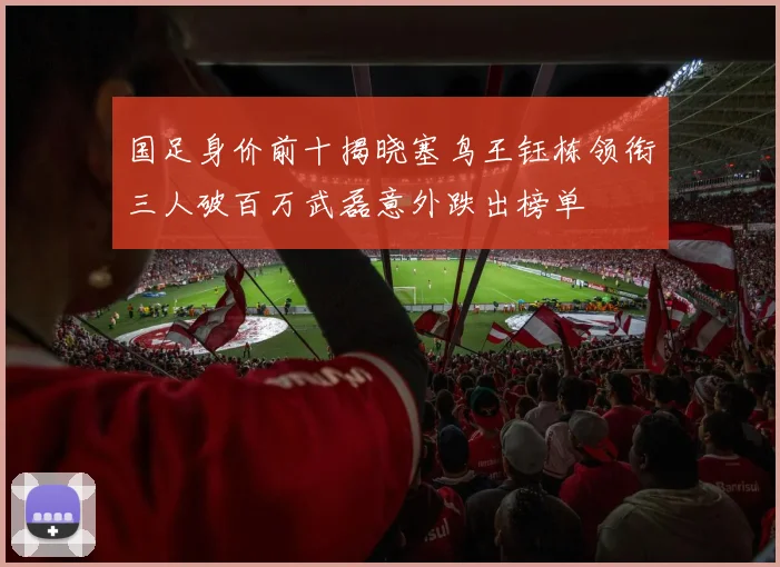 国足身价前十揭晓塞鸟王钰栋领衔三人破百万武磊意外跌出榜单
